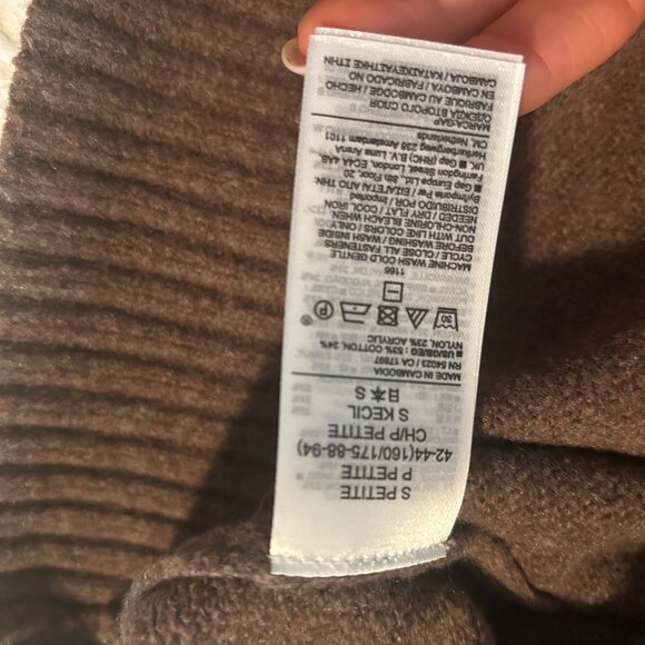 Gap Brown Cashsoft Cropped Cardigan (S Petite) - never worn - Picture 5 of 5